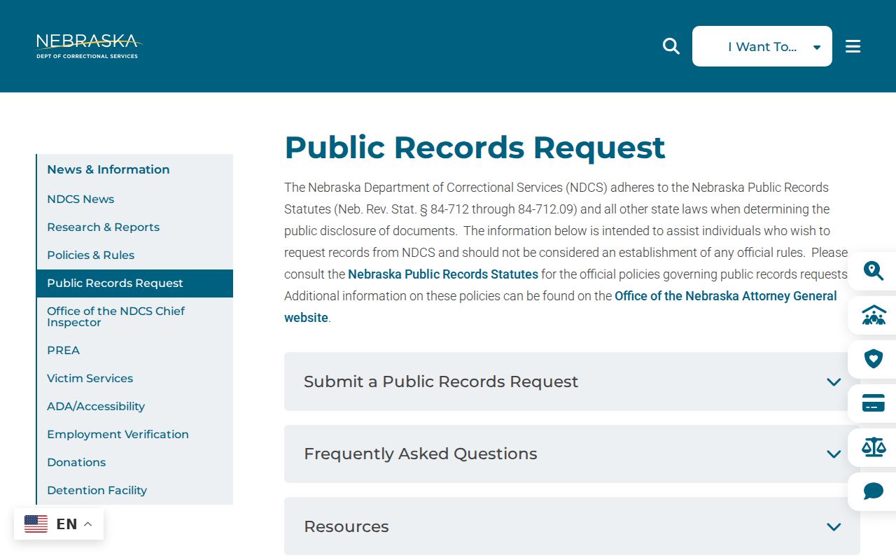 Knox County arrest lookup NDCS public records request page