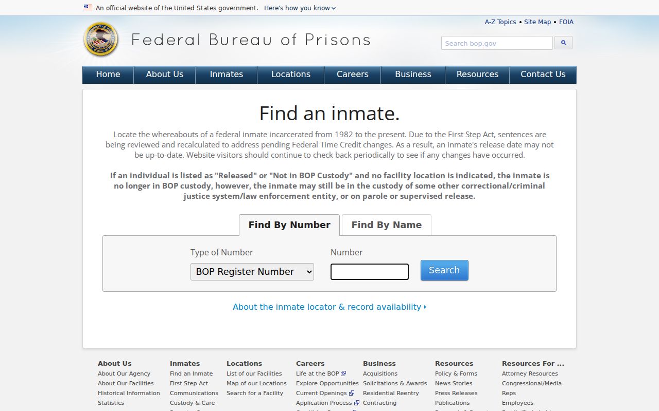 Crofton criminal records federal inmate locator