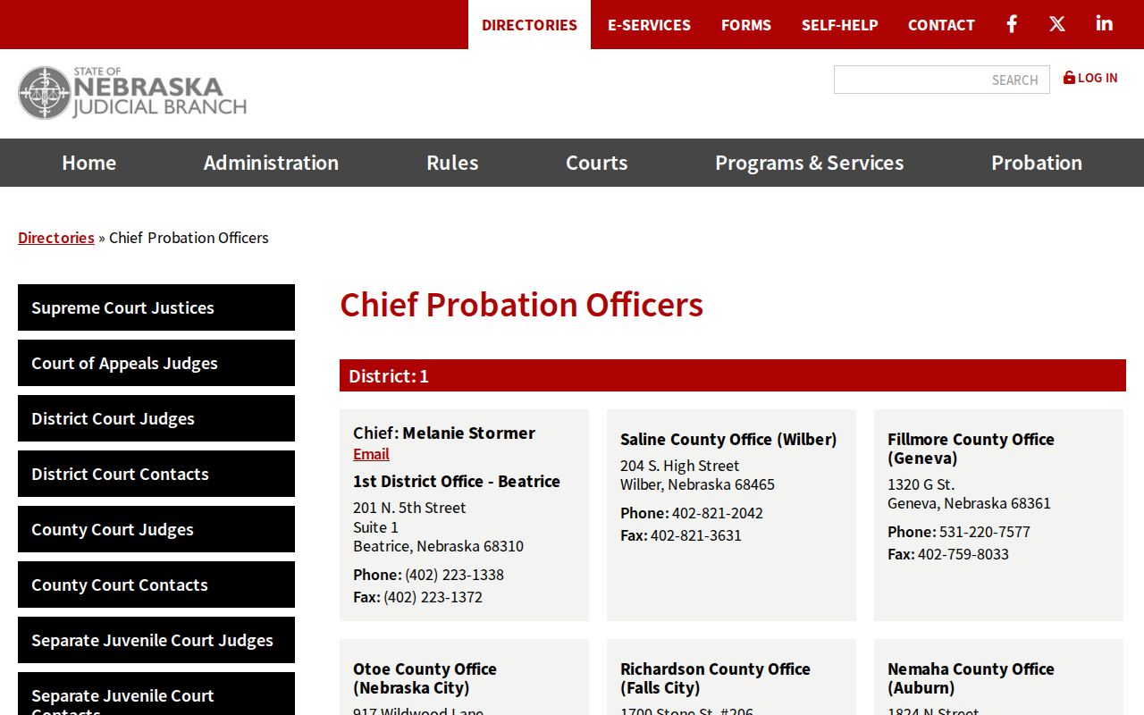 Probation District 7 Knox County criminal record contact
