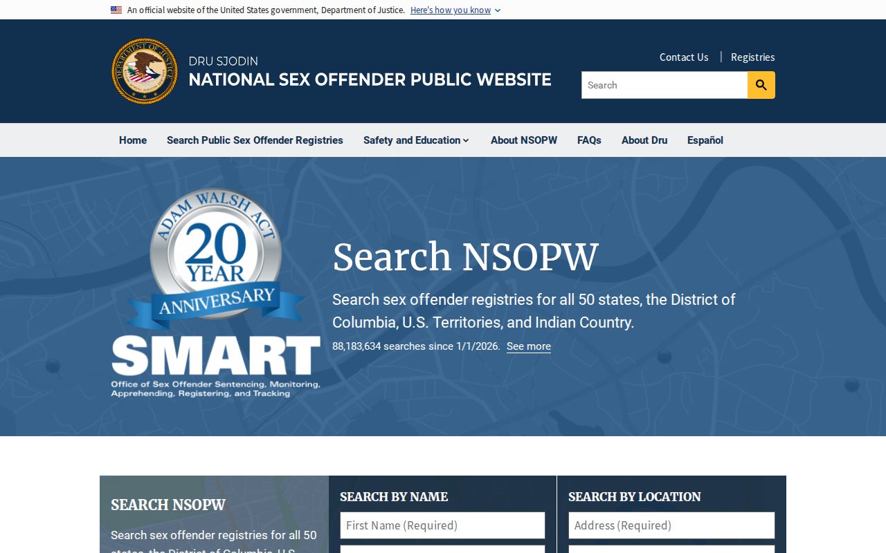 Knox County sex offender search using the national NSOPW registry